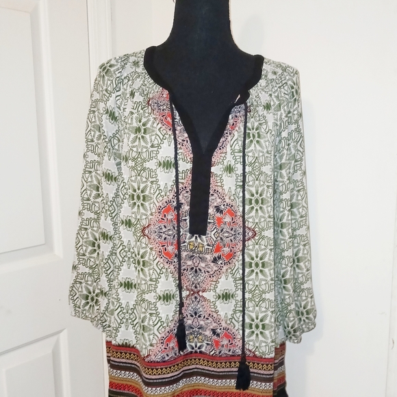 Women's Multicolor Bohemian Top - Picture 4 of 5